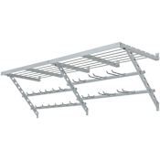 Easy Track Garage Essentials 64 Inch Wide Storage Shelf and Track System Powder Coated Steel