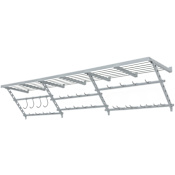Easy Track Garage Essentials 96 Inch Wide Storage Shelf and Track System Powder Coated Steel