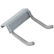 Easy Track Garage Essentials 3 Inch Double Storage Hook for Track Systems - Pack of 2 Powder Coated Steel