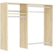 Easy Track 3 to 5 Foot Wide Hanging Closet System Kit Honey Blonde