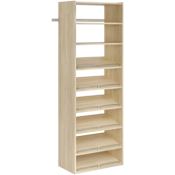 Easy Track 25-1/8 Inch Wide Shoe Tower Kit Honey Blonde
