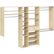 Easy Track 108 Inch Wide Ultimate Closet Organizer System Honey Blonde