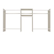 Easy Track 4 to 8 Foot Wide Closet System Starter Kit White