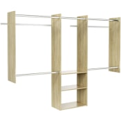 Easy Track 4 to 8 Foot Wide Deluxe Closet System Starter Kit Honey Blonde