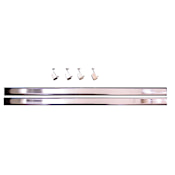 Easy Track 24 Inch Wardrobe Rods with Mounting Brackets for Easy Track Closet System - Pair Chrome