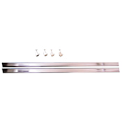 Easy Track 35 Inch Wardrobe Rods with Mounting Brackets for Easy Track Closet System - Pair Chrome