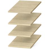 Easy Track 12 Inch Shelves for Easy Track Closet System - 4 Pack Honey Blonde