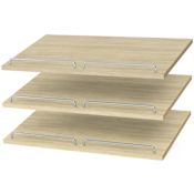 Easy Track 24 Inch Shoe Shelf for Easy Track Closet System - 3 Pack Honey Blonde