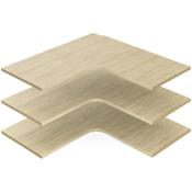 Easy Track 29-7/8 Inch Corner Shelf for Easy Track Closet System - 3 Pack Honey Blonde