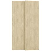 Easy Track 48 Inch Vertical Panel for Easy Track Closet System - 2 Pack Honey Blonde