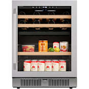 EdgeStar 24 Inch Wide 14 Bottle Capacity and 79 Can Capacity Wine and Beverage Cooler Stainless Steel