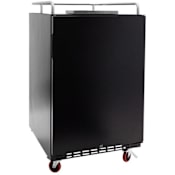 EdgeStar 24 Inch Wide Kegerator Conversion Refrigerator for Full Size Kegs Black Stainless Steel
