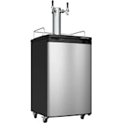 EdgeStar 20 Inch Wide Dual Tap Kegerator for Full Size Kegs with Ultra Low Temp Stainless Steel