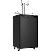 EdgeStar 20 Inch Wide Dual Tap Kegerator for Full Size Kegs with Ultra Low Temp Black