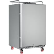 EdgeStar 24 Inch Wide Outdoor Kegerator Conversion Refrigerator with Forced Air Refrigeration Stainless Steel