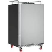 EdgeStar 24 Inch Wide Kegerator Conversion Refrigerator for Full Size Kegs Stainless Steel