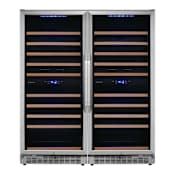 EdgeStar 48 Inch Wide 202 Bottle Capacity Built-In or Free Standing Wine Cooler Stainless Steel