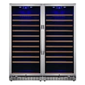 EdgeStar 48 Inch Wide 222 Bottle Capacity Built-In or Free Standing Wine Cooler Stainless Steel
