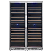 EdgeStar 48 Inch Wide 282 Bottle Capacity Built-In or Free Standing Wine Cooler Stainless Steel