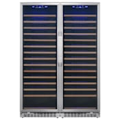 EdgeStar 48 Inch Wide 302 Bottle Capacity Built-In or Free Standing Wine Cooler Stainless Steel