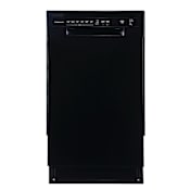 EdgeStar 18 Inch Wide 8 Place Setting Energy Star Certified Built-In Front Control Dishwasher Black