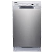 EdgeStar 18 Inch Wide 8 Place Setting Energy Star Certified Built-In Front Control Dishwasher Stainless Steel
