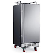 EdgeStar 15 Inch Wide Kegerator Conversion Refrigerator with Forced Air Refrigeration Stainless Steel