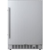 EdgeStar 24 Inch Wide 142 Can Built-In Beverage Cooler with Stainless Steel Door and Optional Casters Stainless Steel
