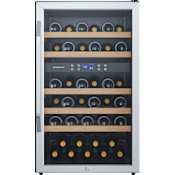 EdgeStar 20 Inch Wide 38 Bottle Capacity Free Standing Wine Cooler with Dual Zones, LED Lighting and Reversible Door Stainless Steel