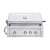 EdgeStar 89000 BTU 42 Inch Wide Natural Gas Built-In Grill with Rotisserie and LED Lighting Stainless Steel