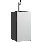 EdgeStar 18 Inch Wide Kegerator with Blue LED Light Stainless Steel