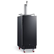 EdgeStar 15 Inch Wide 1 Tap Kegerator with Forced Air Refrigeration and Air Cooled Beer Tower Black