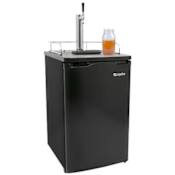 EdgeStar 20 Inch Wide Single Tap Kombucha Kegerator with Reversible Door Black
