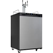 EdgeStar 24 Inch Wide Triple Tap Kegerator with Digital Display for Full Size Kegs Stainless Steel