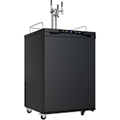 EdgeStar 24 Inch Wide Triple Tap Kegerator with Digital Display for Full Size Kegs Black