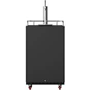 EdgeStar 24 Inch Wide Kegerator for Full Size Kegs with Electronic Control Panel Black Stainless Steel