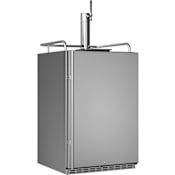 EdgeStar 24 Inch Wide Outdoor Kegerator for Full Size Kegs with Electronic Control Panel Stainless Steel