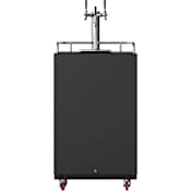 EdgeStar 24 Inch Wide Triple Tap Kegerator for Full Size Kegs with Electronic Control Panel Black Stainless Steel