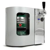 EdgeStar 15 Inch Wide Mini Kegerator and Draft Beer Dispenser with AC or DC Power Capability Chrome and Silver
