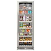 EdgeStar 24 Inch Wide 13.7 Cu. Ft. Commercial Beverage Merchandiser With Temperature Alarm and Reversible Door Stainless Steel