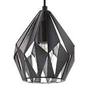 Eglo Carlton 3 Single Light 7-1/4" Wide Mini Pendant Matte Black