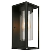 Eglo Walker Hill Single Light 12" Tall Outdoor Wall Sconce Matte Black