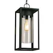 Eglo Walker Hill Single Light 7-3/8" Wide Outdoor Mini Pendant Matte Black