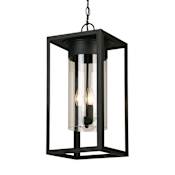 Eglo Walker Hill 3 Light 9" Wide Outdoor Mini Pendant Matte Black