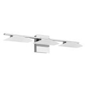 Eglo Metrass 3 Light 28" Wide LED Bathroom Vanity Light with Acrylic Shades Chrome