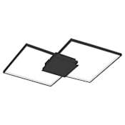 Eglo Milanius 2 Light 30" Wide LED Semi-Flush Ceiling Fixture Matte Black