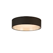 Eglo Orme 16" Wide LED Flush Mount Drum Ceiling Fixture with Shade Black / Brushed Nickel