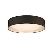 Eglo Orme 20" Wide LED Flush Mount Ceiling Fixture Black / Brushed Nickel