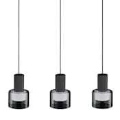 Eglo Molineros 3 Light 28" Wide Linear Pendant Black