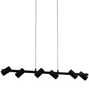 Eglo Gatuela 6 Light 46" Wide Linear Pendant Black